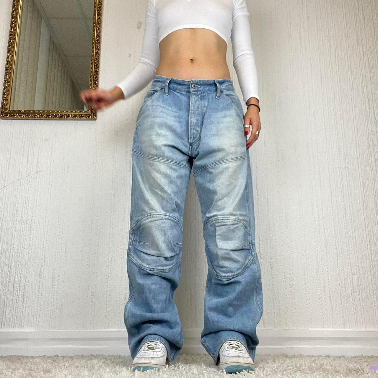 wide leg baggy cargo jeans from g-star W32 L32 seen... - Depop