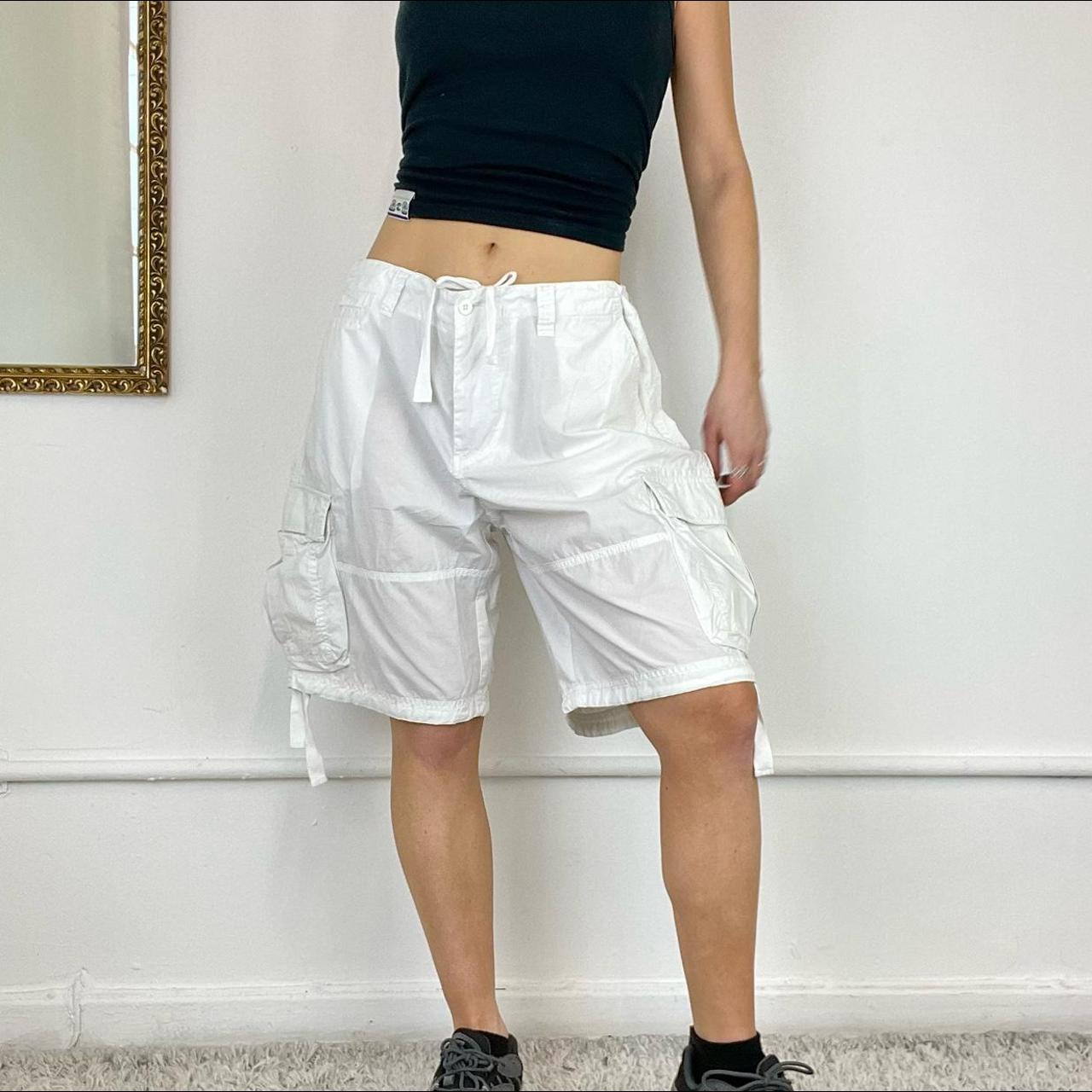 baggy cargo shorts long baggy shorts size waist... Depop