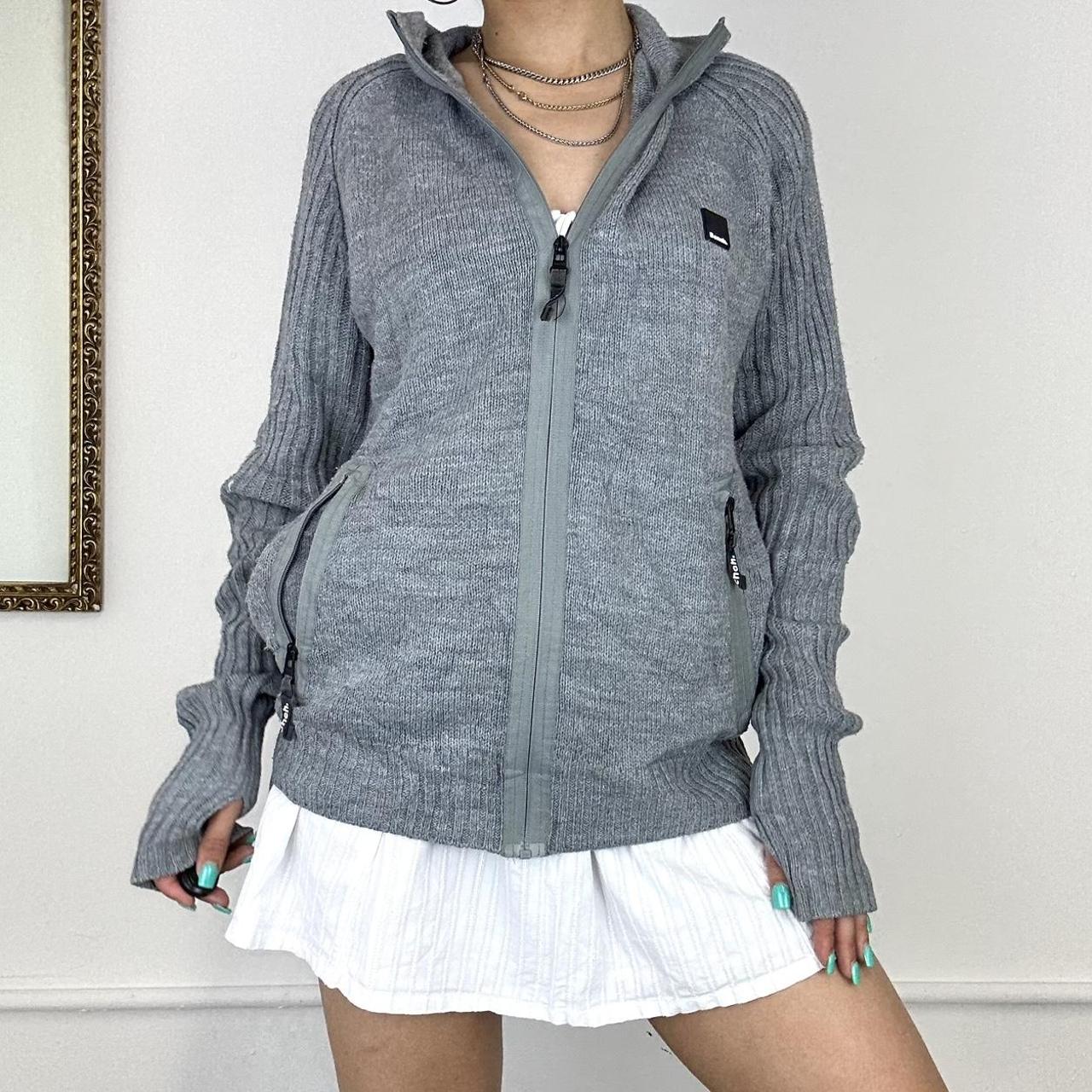 BENCH 2000's knitted zip up jumper fun thumb... Depop