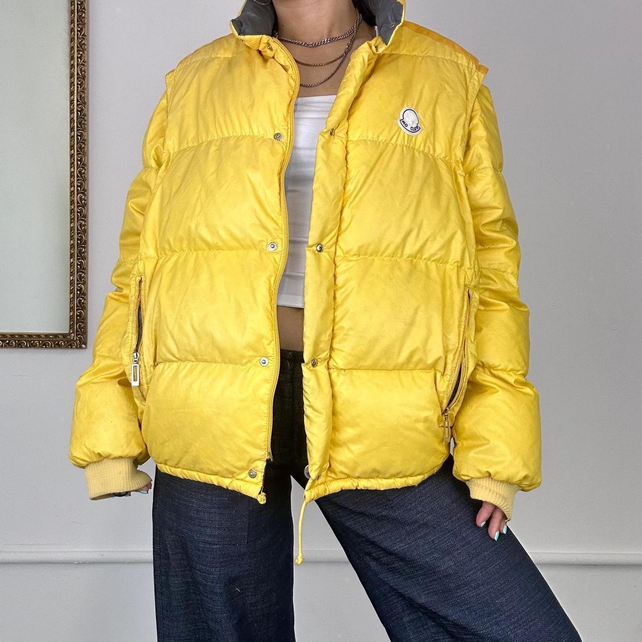 ジャケット MONCLER Woman Jacket Yellow Cream 1A00006597YD 04A Women's MONCLER Lisette Quilted Down Puffer Jacket