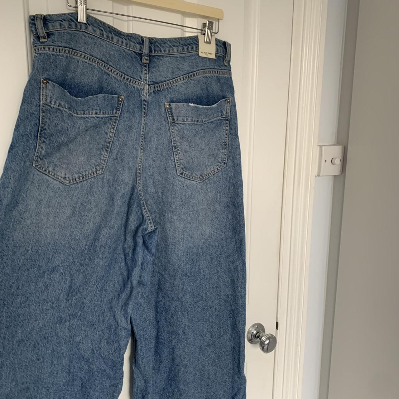 AMAZING super wide-leg, high-waist jeans from FREE... - Depop