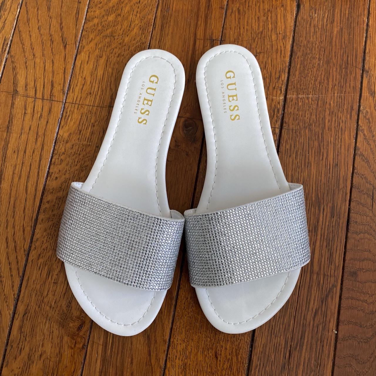 Guess sales rhinestone slides