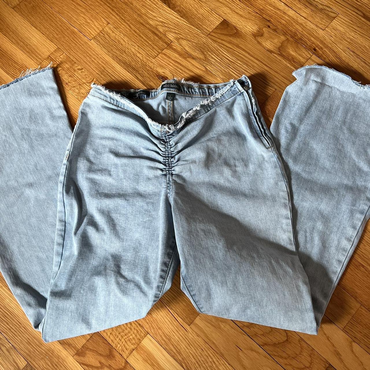 Flare soft grey sweatpants leggings from Wild Fable - Depop