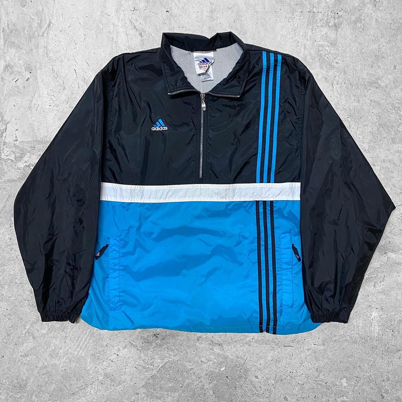 Adidas Men's Black And Blue Jacket 