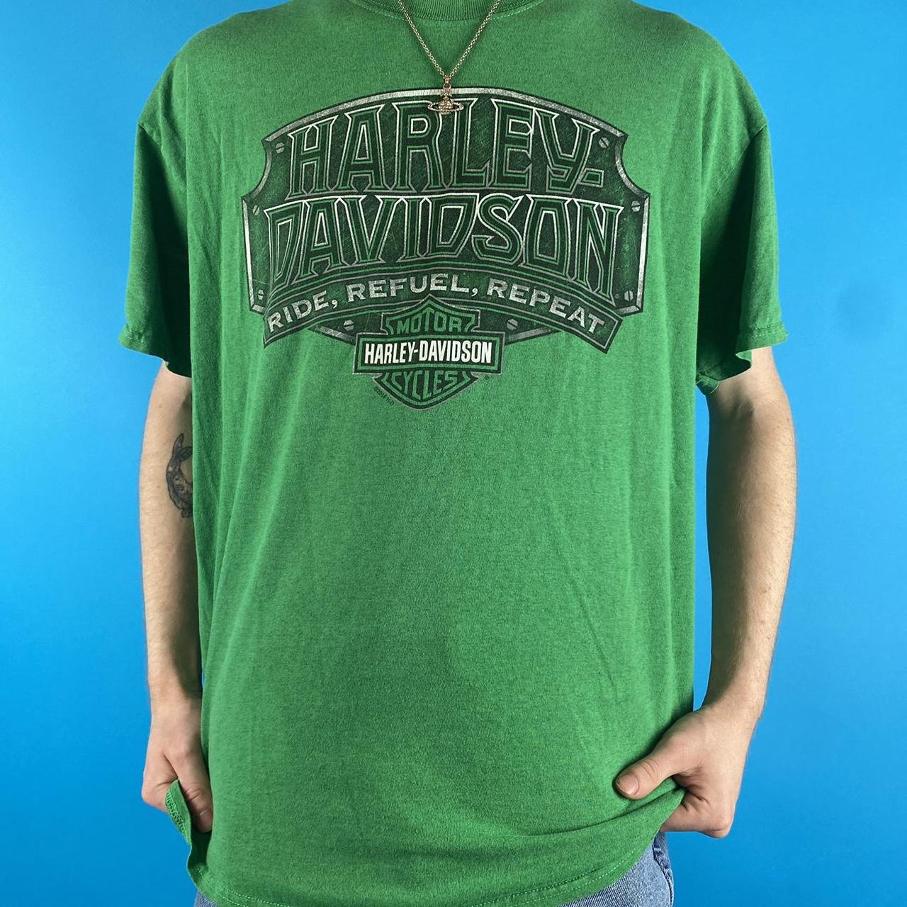 Green harley best sale davidson t shirt