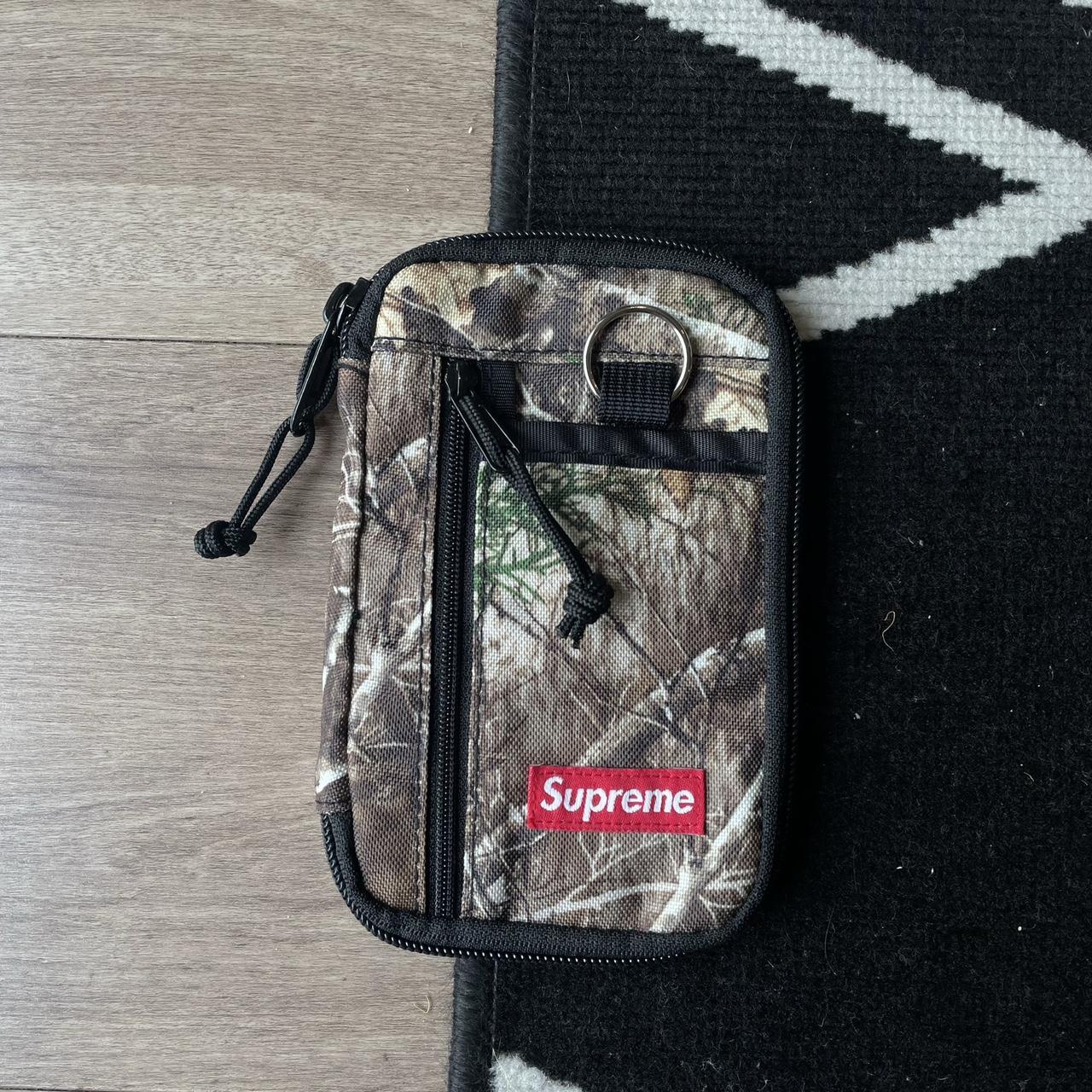 Supreme small zip pouch real sale tree camo