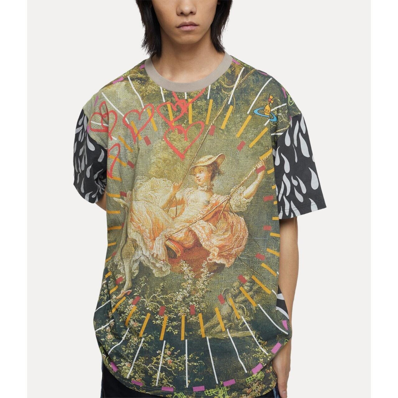 関税込【Vivienne Westwood】 Embroidered Oversized T-Shirt Vivienne Westwood: Black Oversized T-shirt | SSENSE