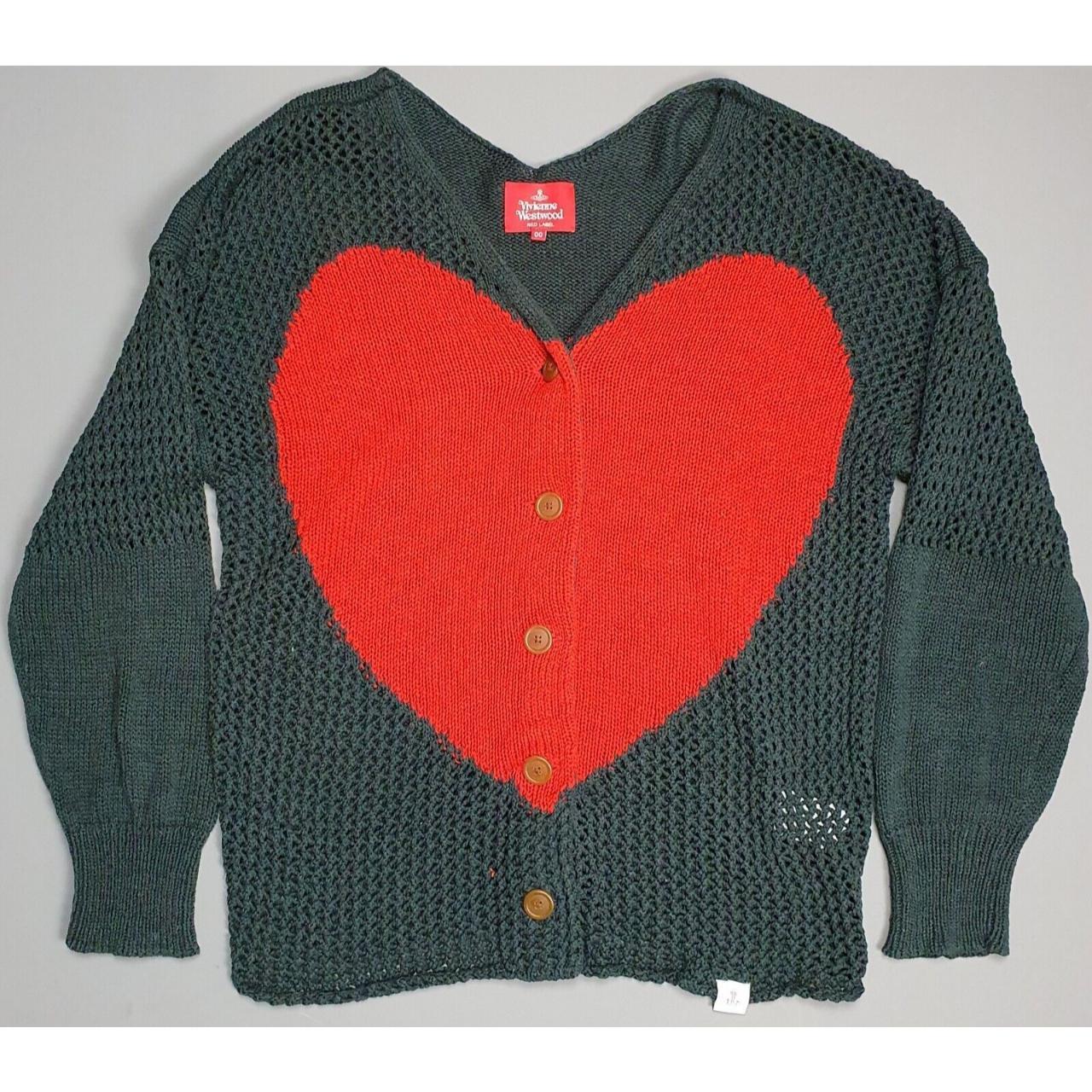 Vivienne Westwood Heart Cardigan Red Label Knitted | Depop