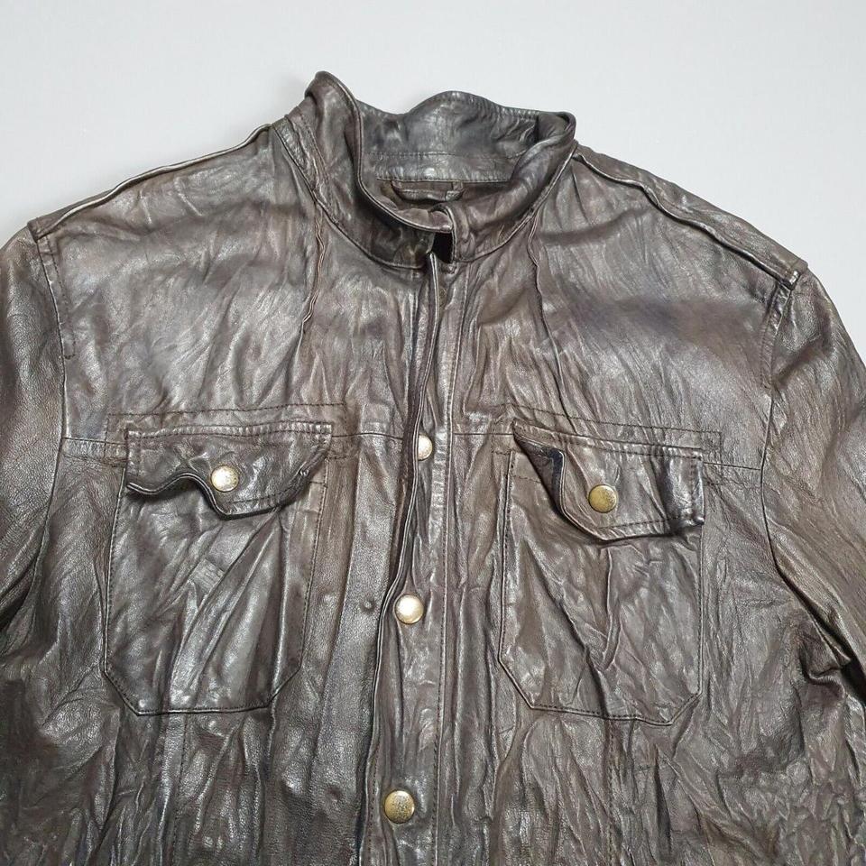 ALL SAINTS Lorrimer Leather Shirt Jacket Size XL. Depop