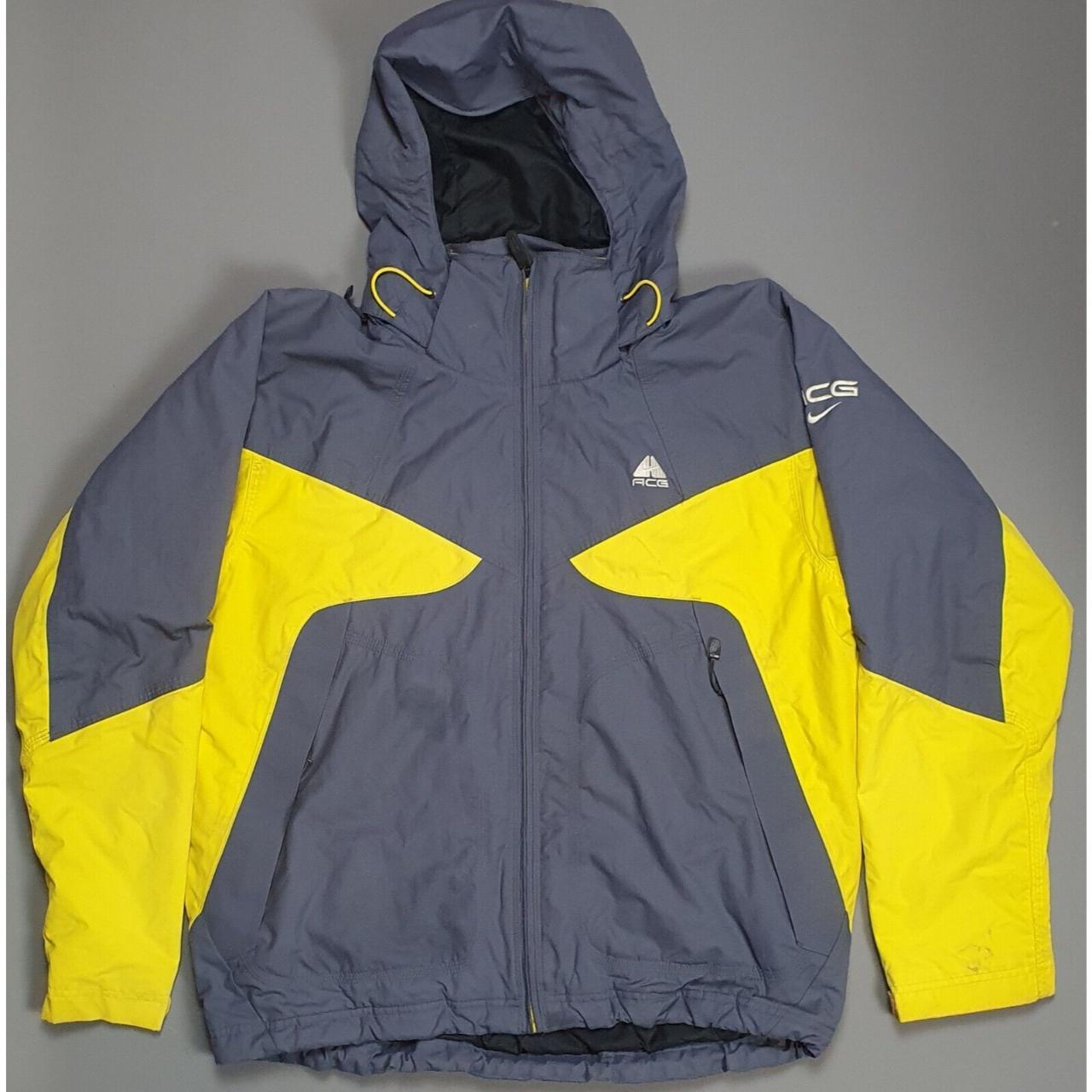 Vintage Nike ACG Jacket Grey Yellow All Conditions | Depop