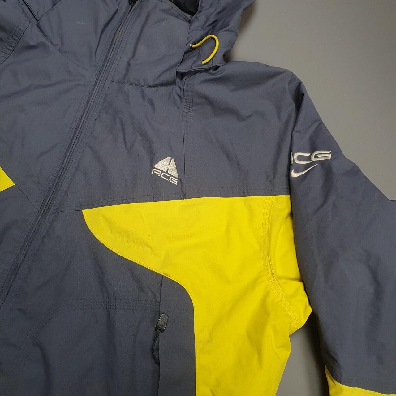 Vintage Nike ACG Jacket Grey Yellow All Conditions | Depop