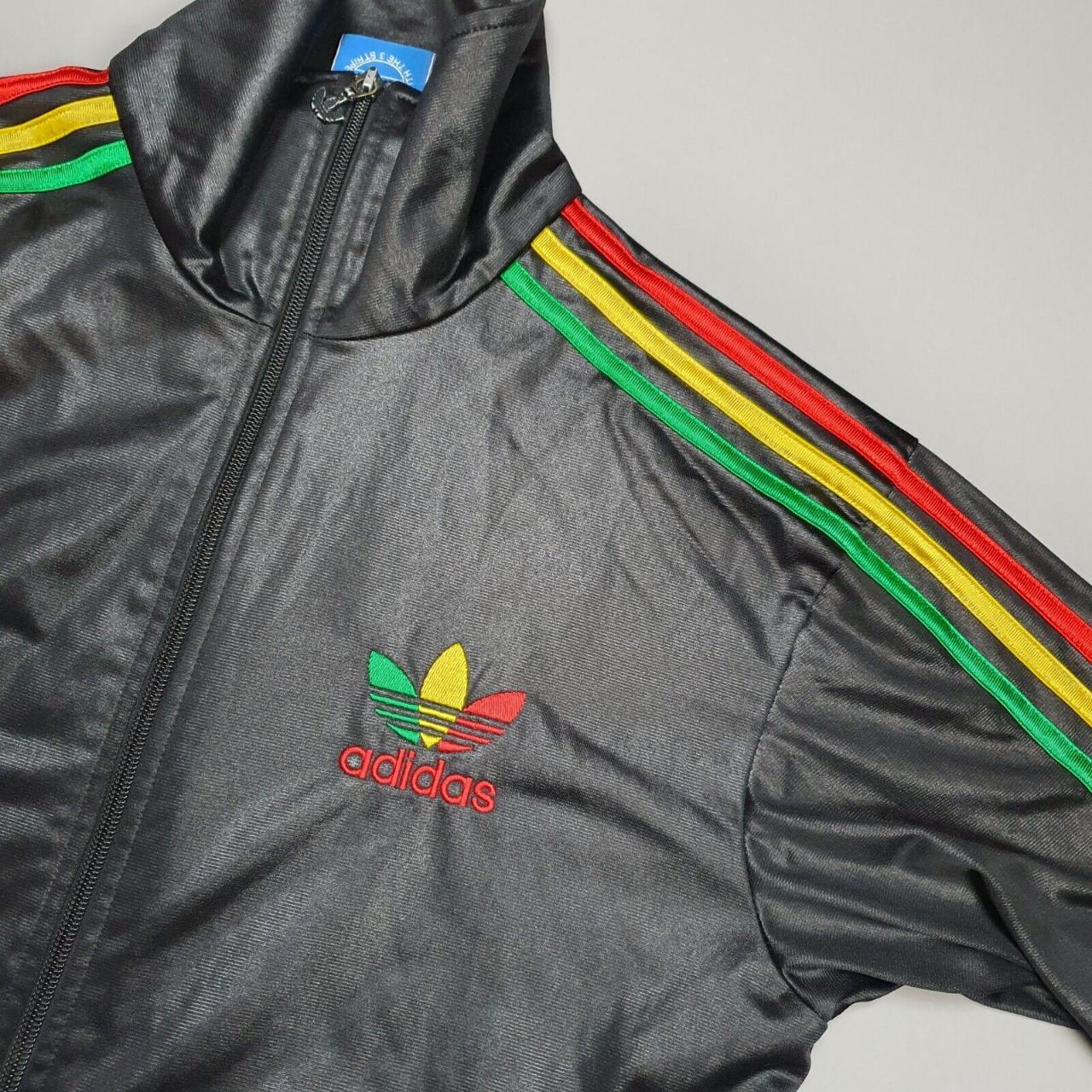 Adidas Chile 62 Jamaica Track Jacket Small Rasta. Depop