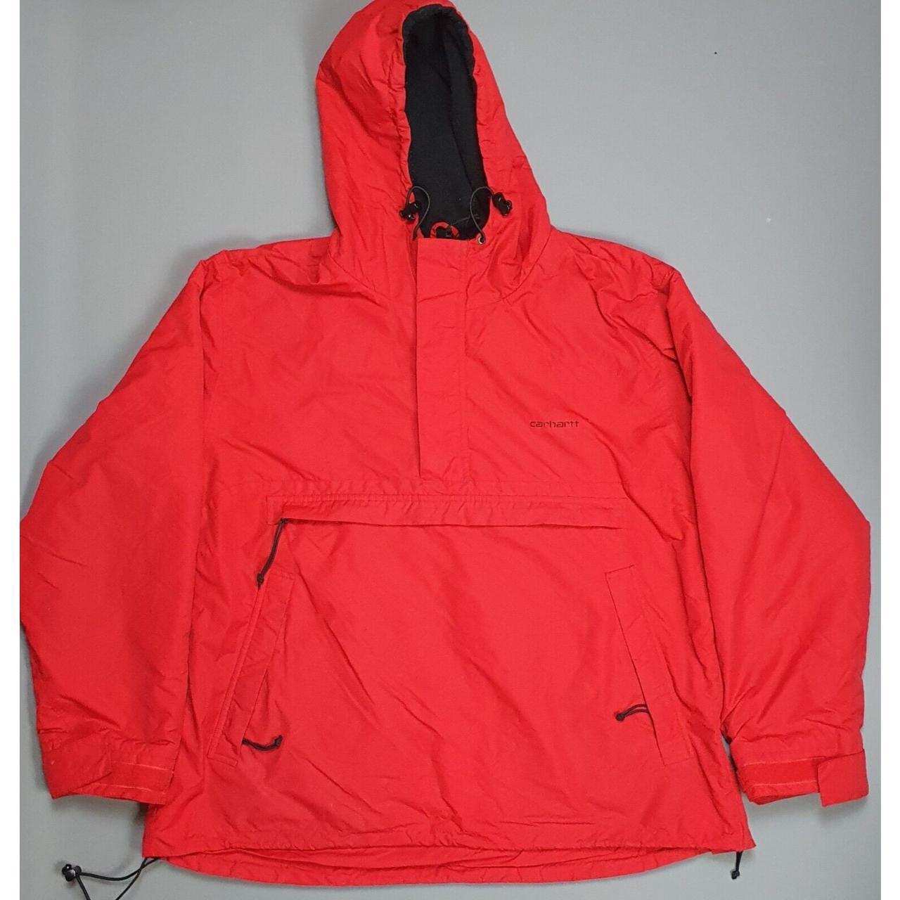 Carhartt VTG Nimbus Pullover Anorak Jacket Red Mens