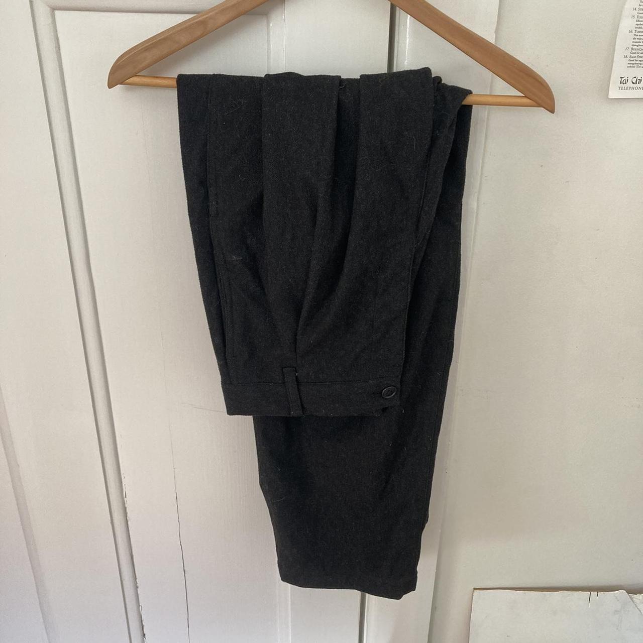 dark grey muji pants - Depop