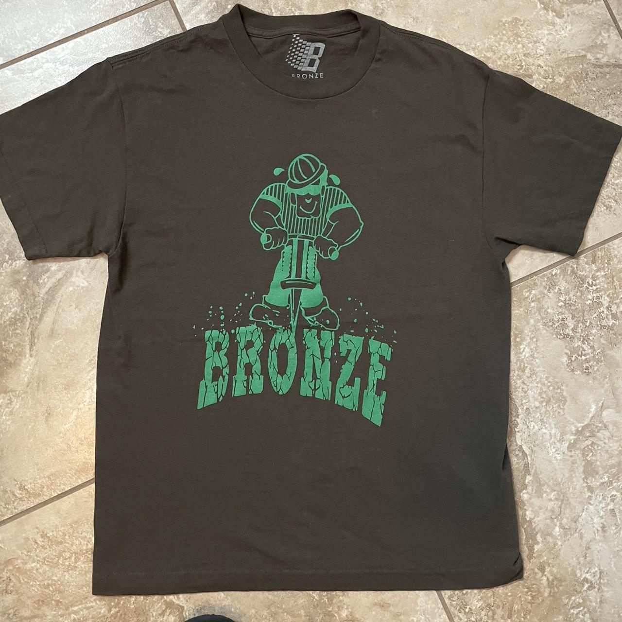 Bronze 56K Men's Brown and Green T-shirt