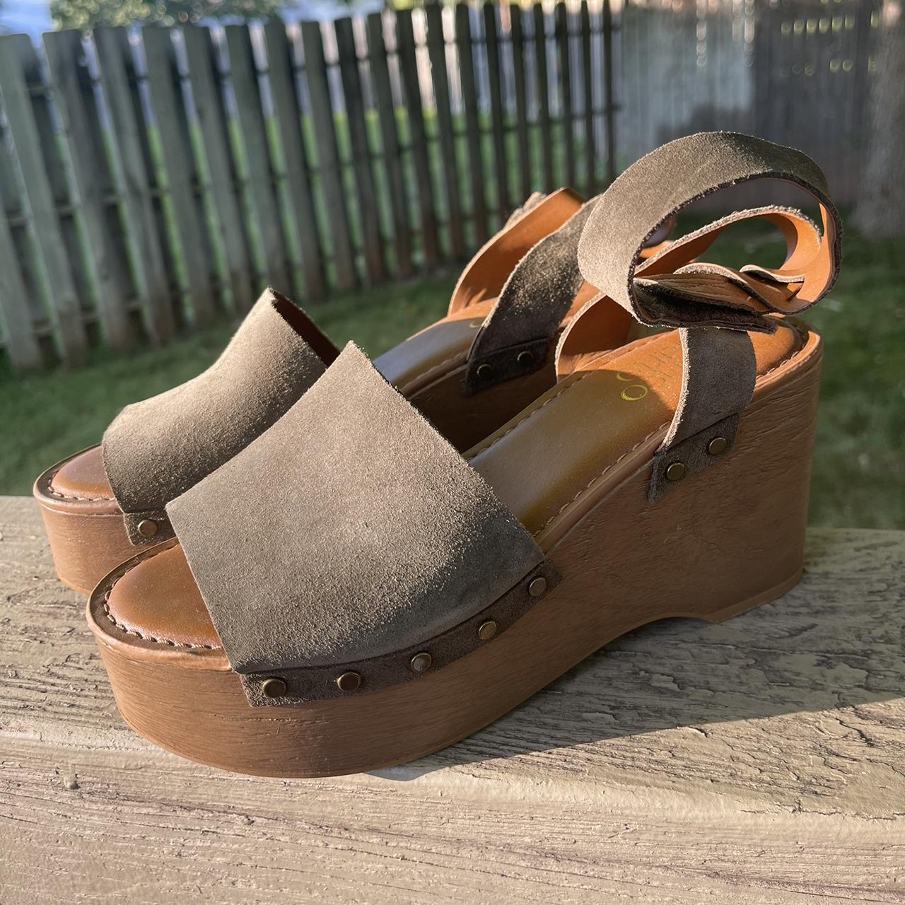 franco sarto blue wedges