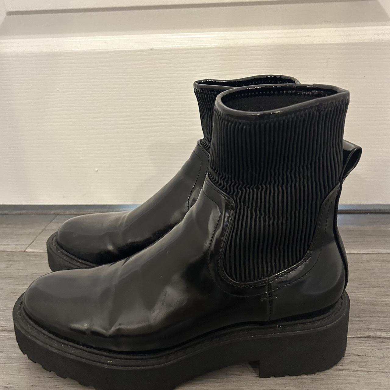 zara patent boots