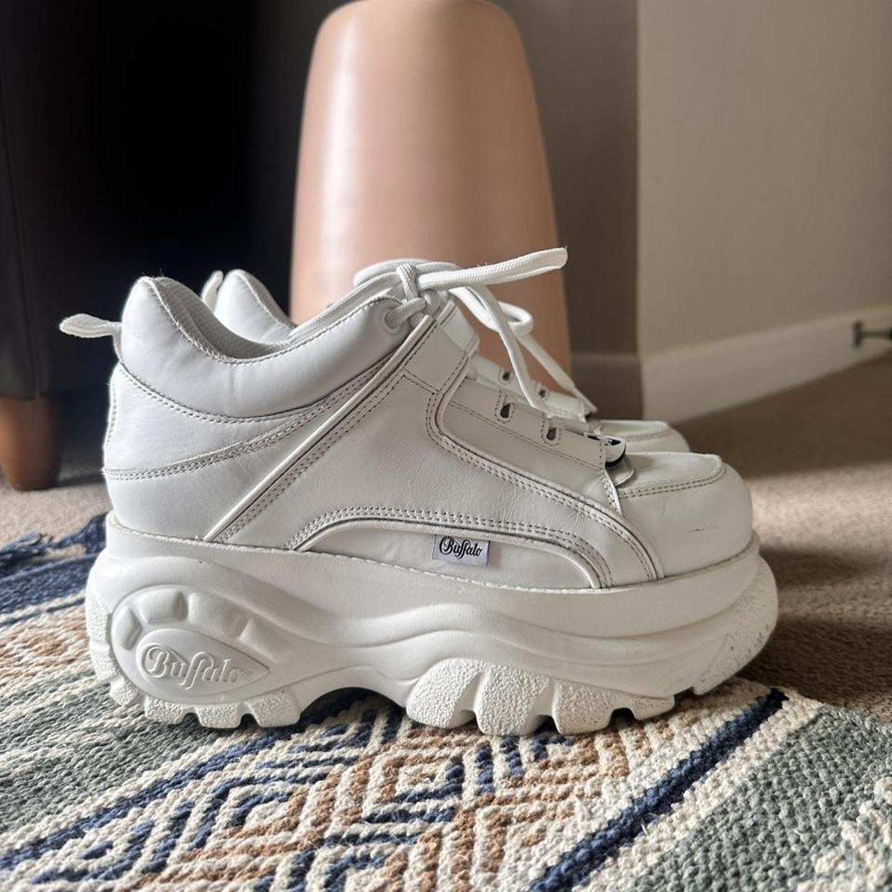 Buffalo London Women's White Trainers | Depop