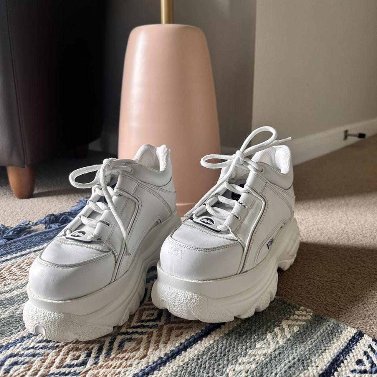 Buffalo London Women's White Trainers | Depop