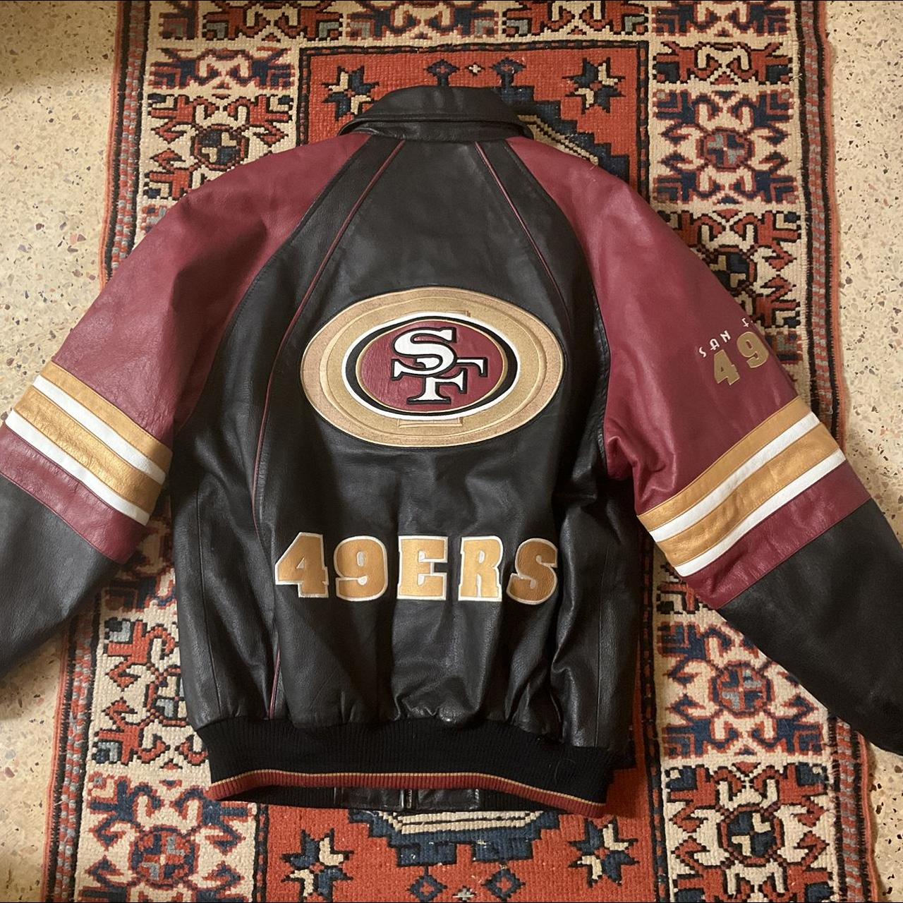 Vintage Carl Banks NFL San Francisco 49ers Leather - Depop