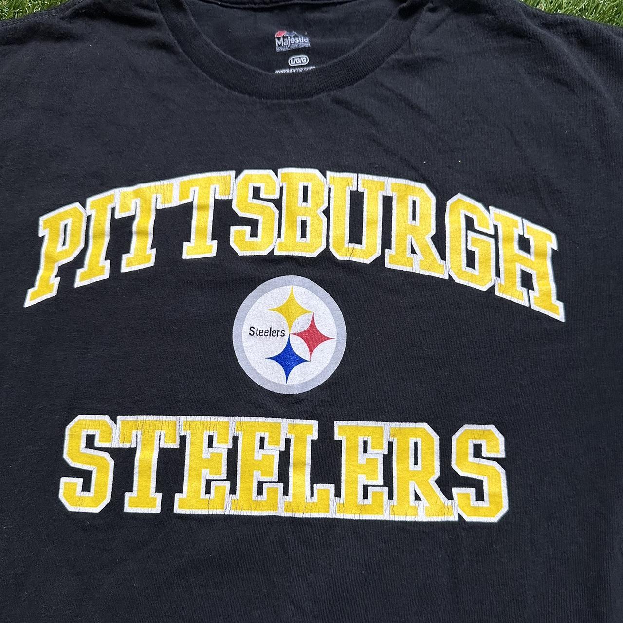 Majestic, Shirts, Vintage Majestic Pittsburgh Steelers Hooded Sweatshirt