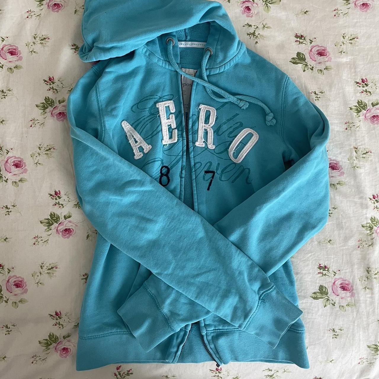 Light blue sale aeropostale hoodie