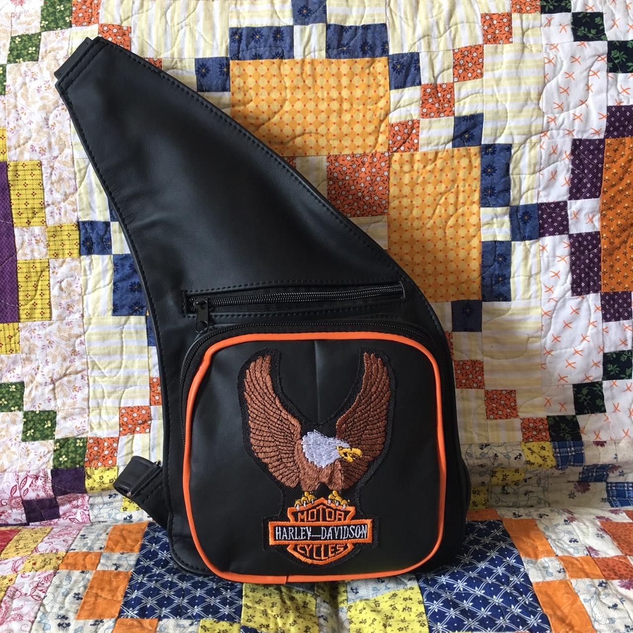 Harley davidson leather sling bag hot sale