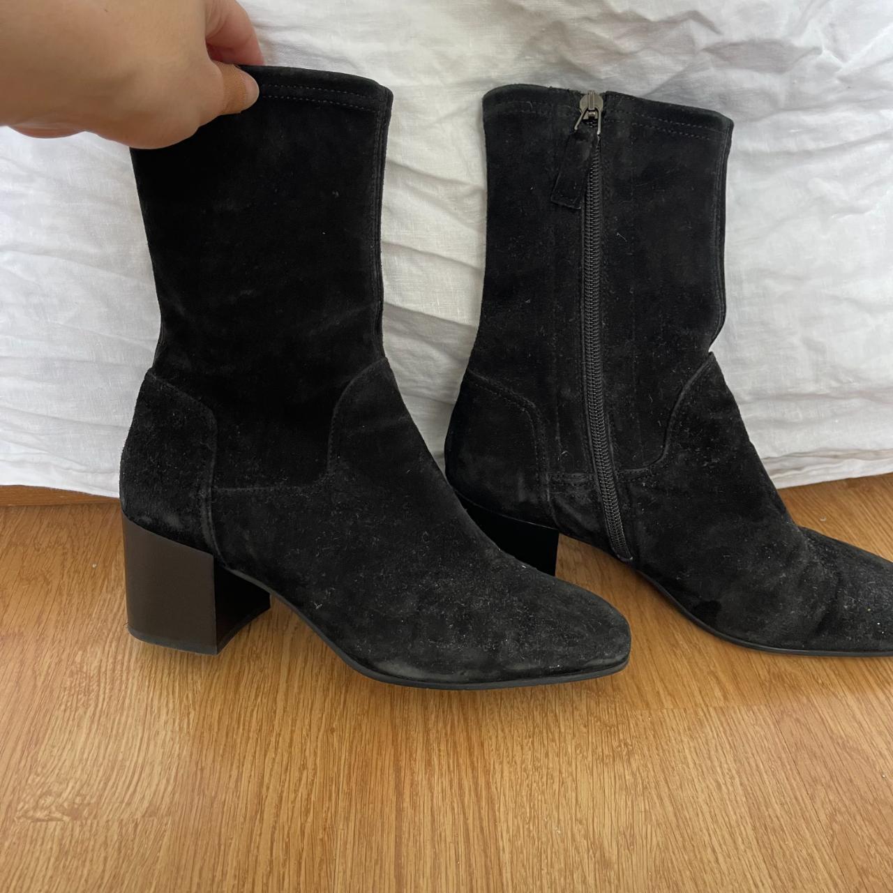 AQUATALIA BLACK SUEDE BOOTIES no size but fits