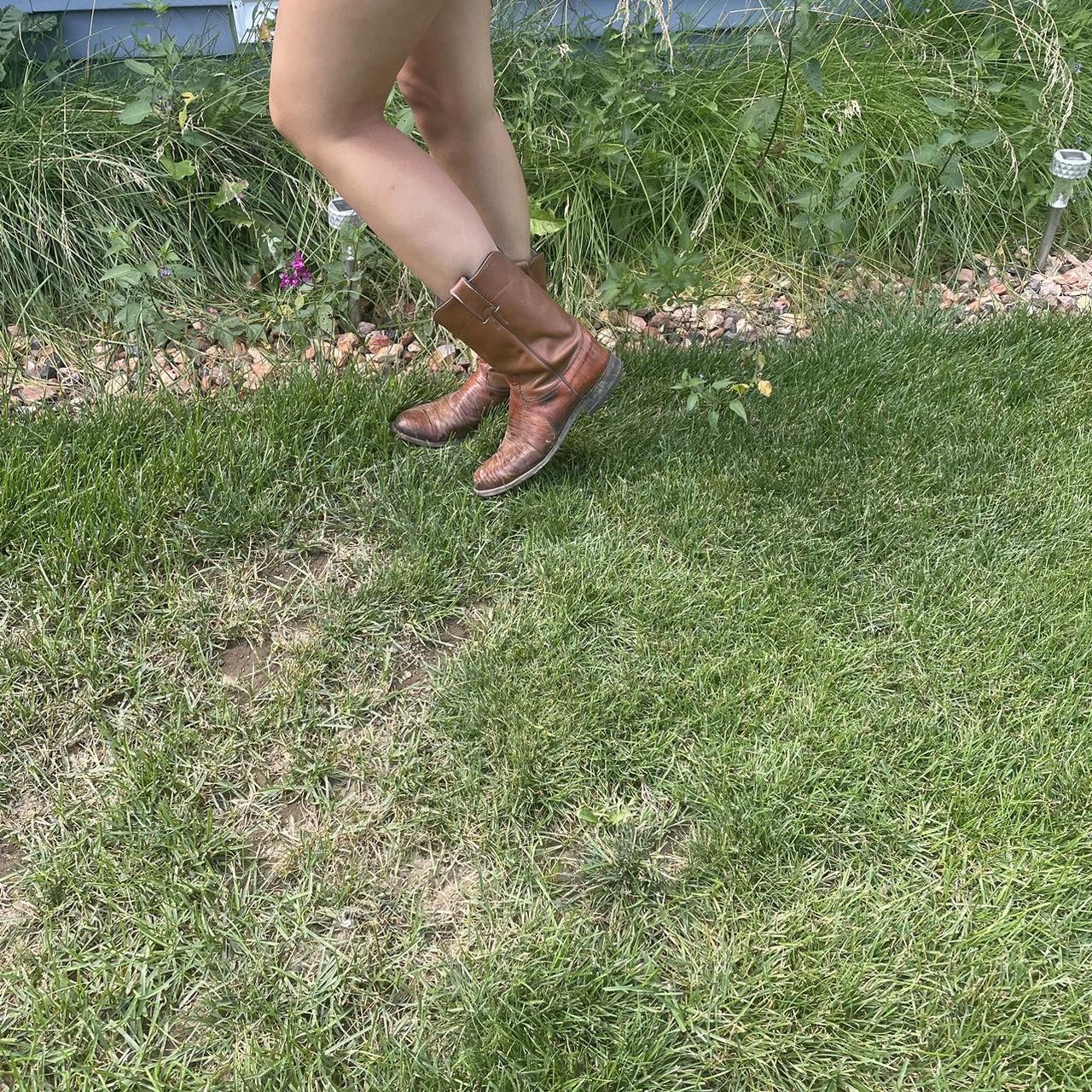 JUSTIN BRAND COWGIRL BOOTS, real leather Size8 1/2 Depop