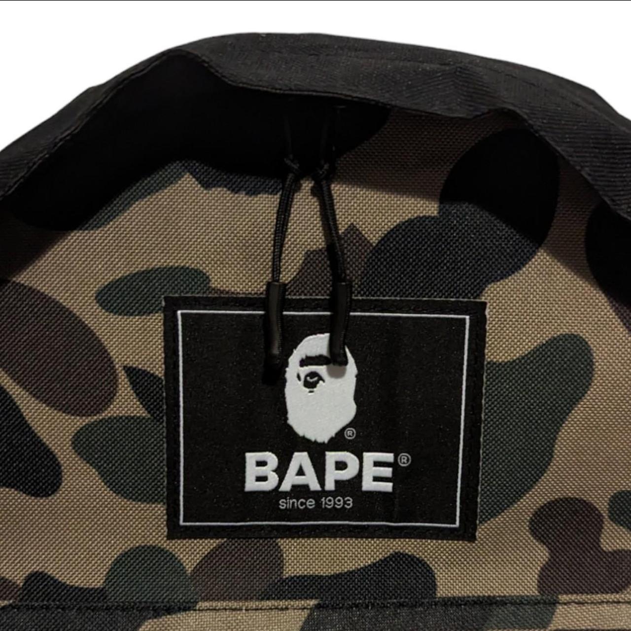 White bape-backpack - Depop