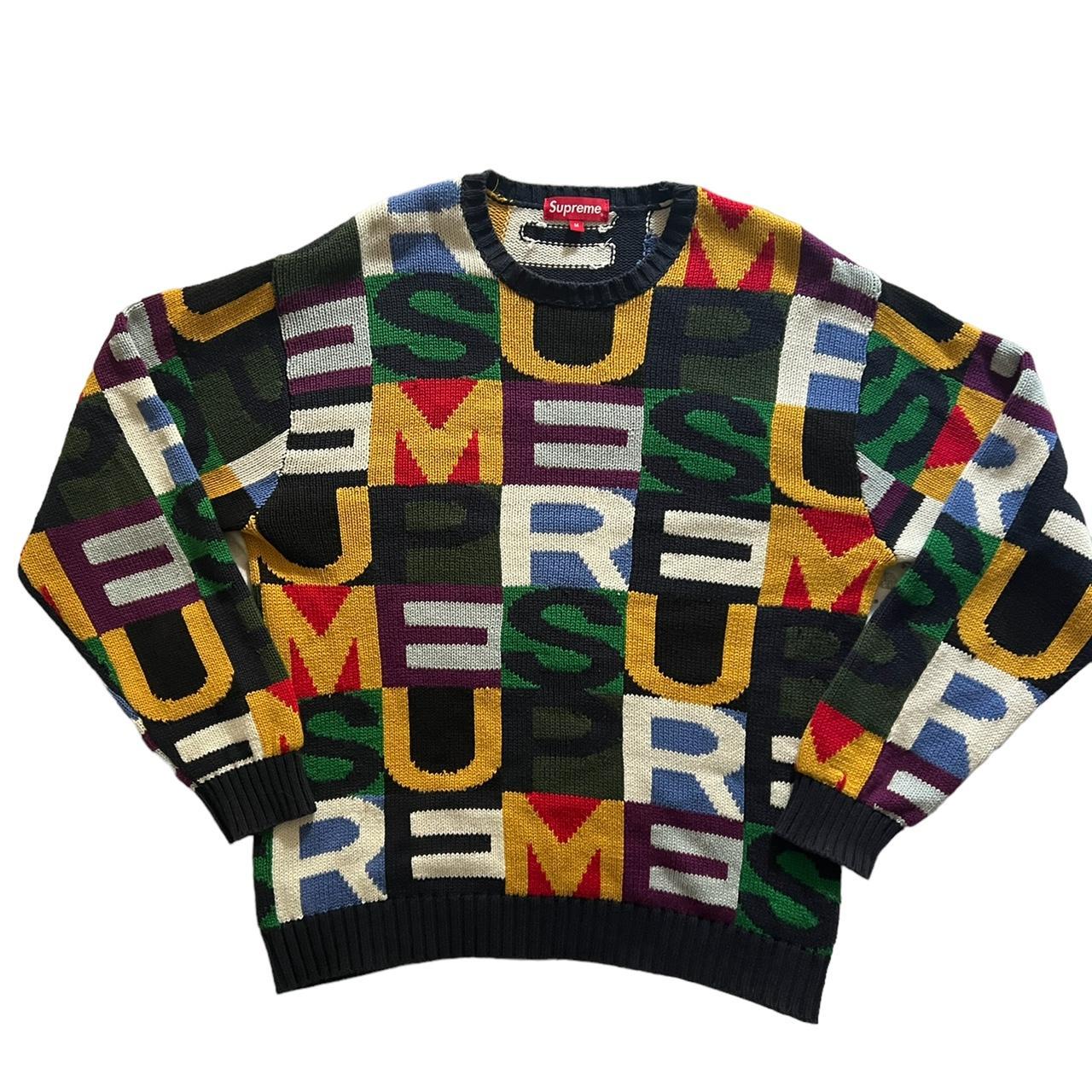 ❤️‍🔥Very rare multicolour letter supreme knit Worn by... - Depop