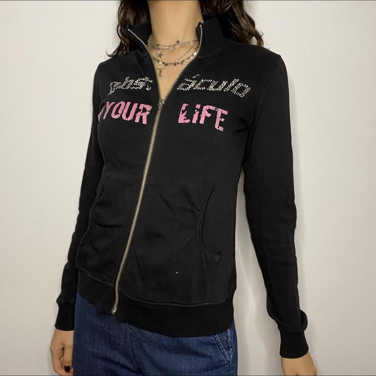 bedazzled zip up