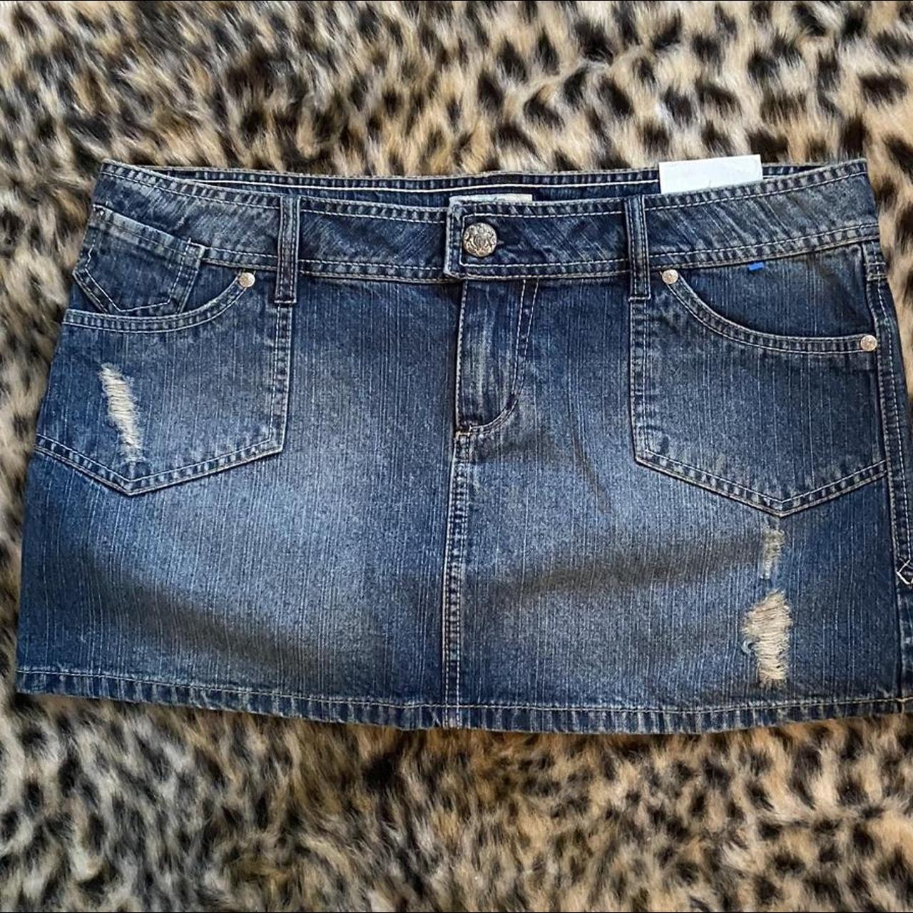 Jean Mini Skirt Y2K, tags still on, size 11 eleven,... - Depop