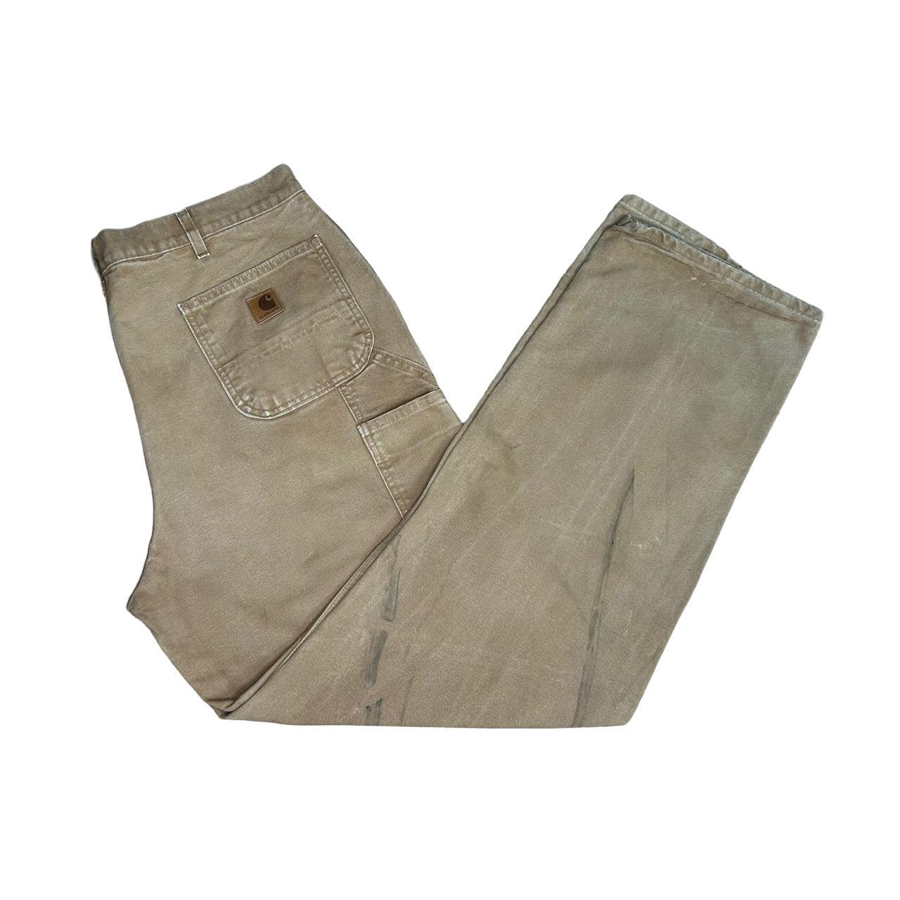 Carhartt Carpenter Jeans Beige Brown 40 • Size : 40... - Depop