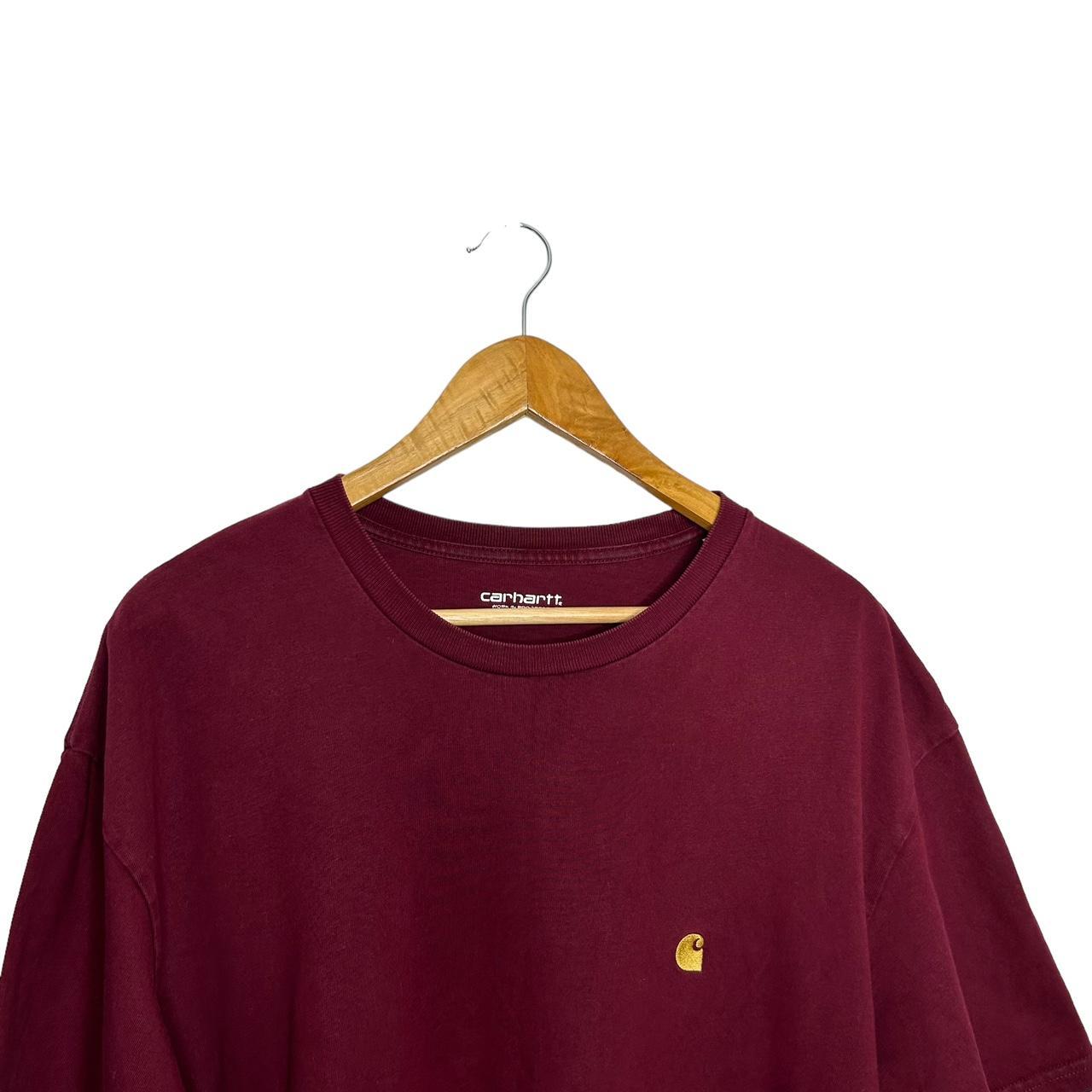 Carhartt Tee Burgundy XL • Size : X Large 22 28 •... - Depop