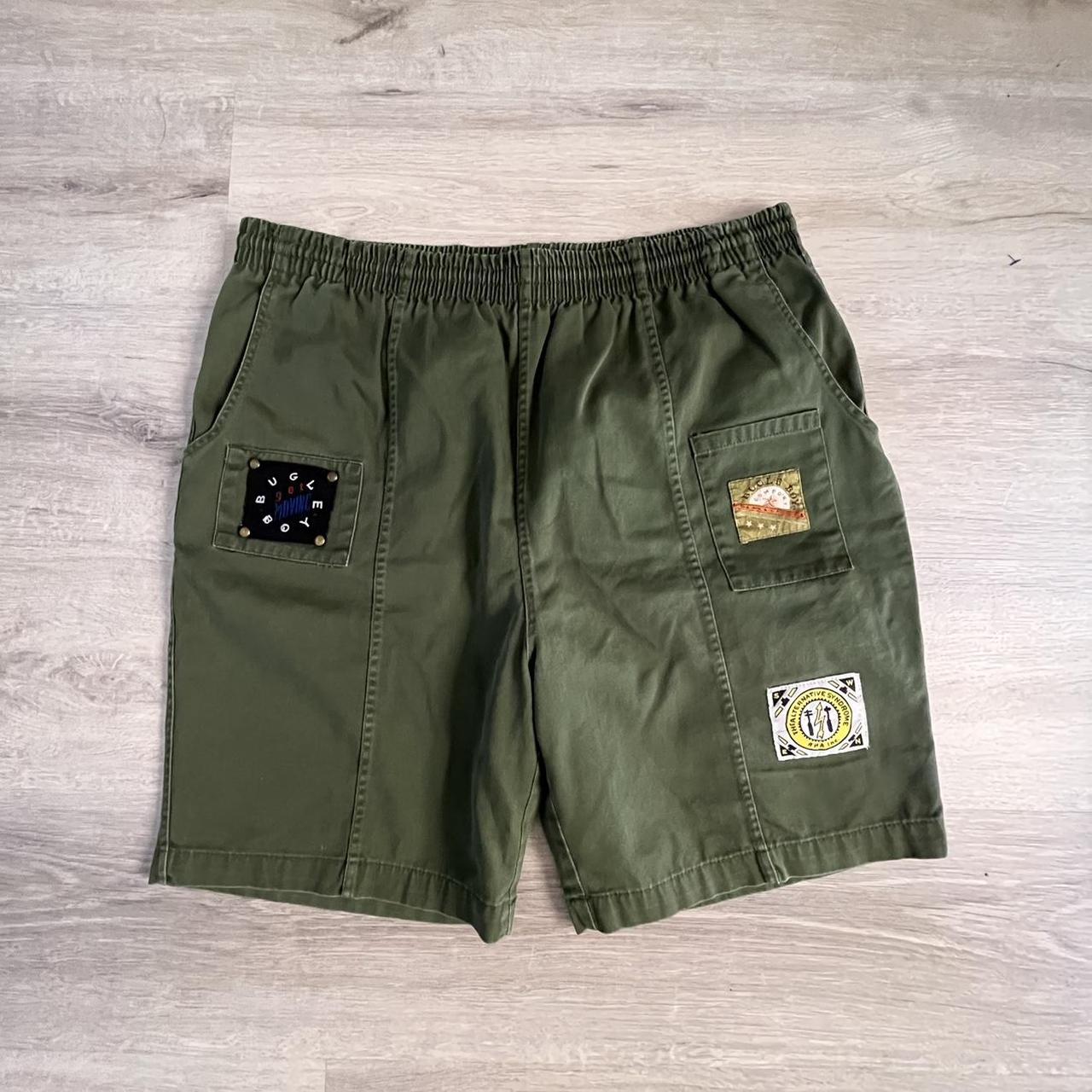 Bugle Boy Men's Green Shorts Depop