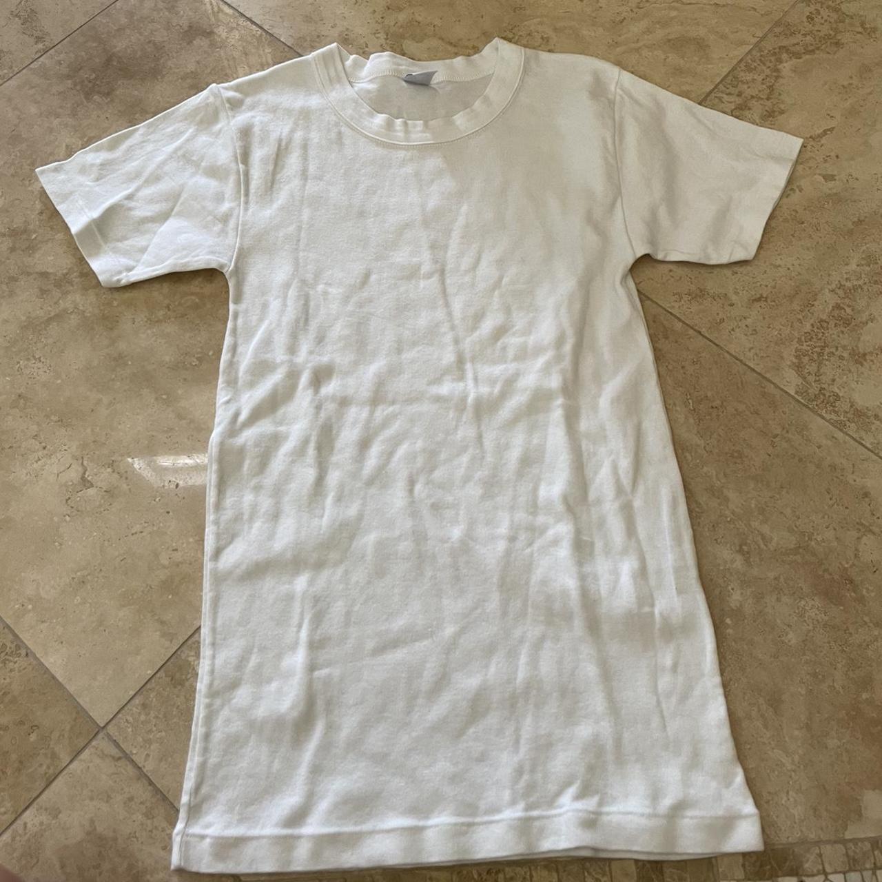 Vintage white t shirt blank Size 18 xs Message me... - Depop