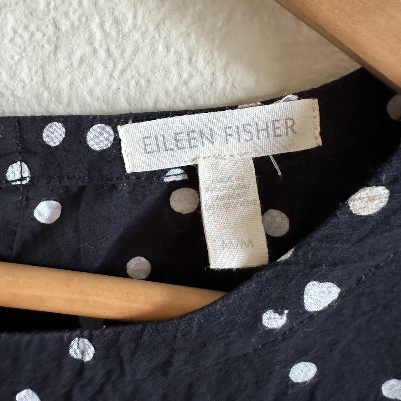 Eileen Fisher Polka Dot Cotton Swing Dress. Shorter. Depop