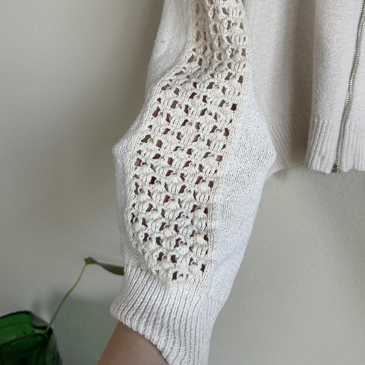 トップス Supreme Crochet Zip Up Cardigan White Cream Space Dye Knitted Zip Up Cardigan | Knitwear