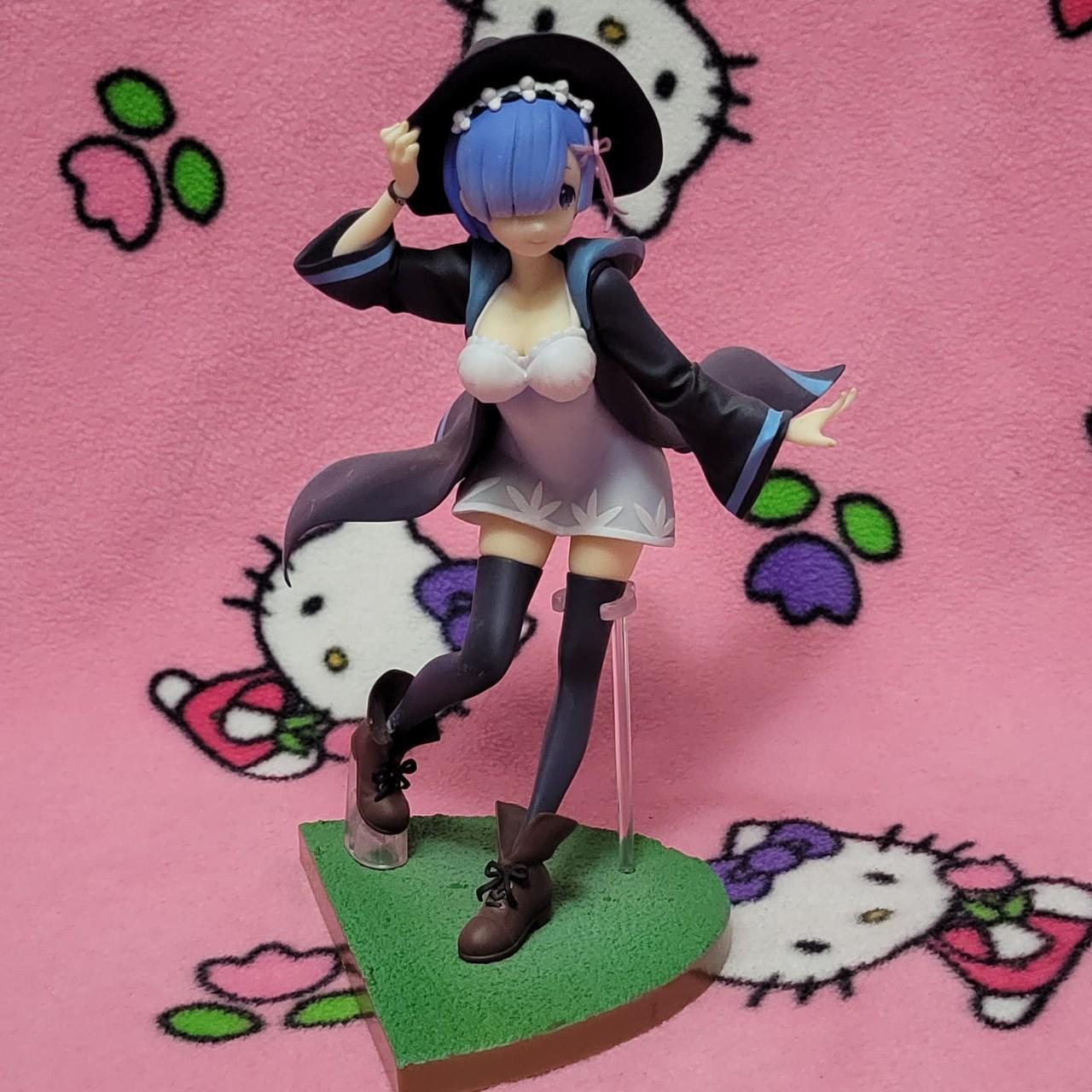 Rem witch anime figure. Ok condition, minus the... Depop