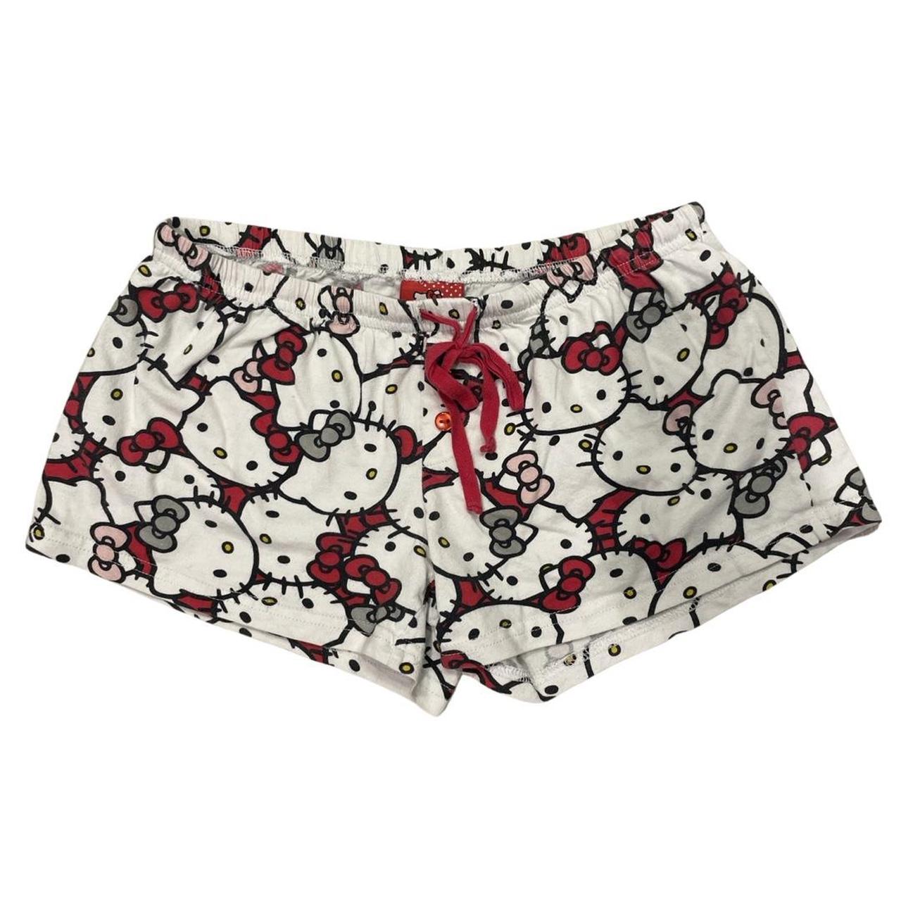 Hello Kitty Women's White and Red Shorts | Depop