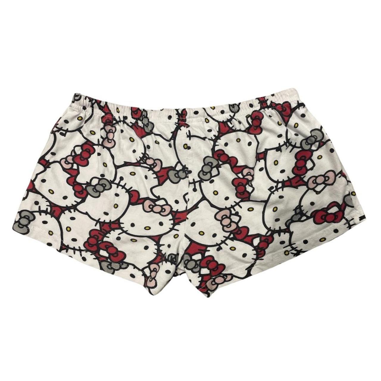 Hello Kitty Women's White and Red Shorts | Depop