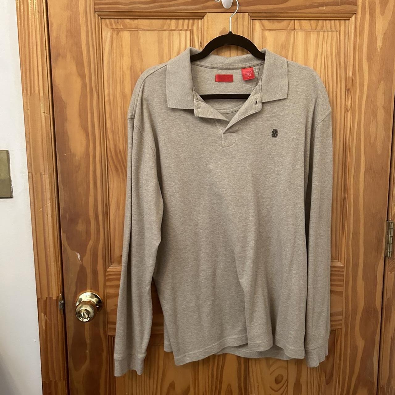 Izod Men's Tan and Brown Poloshirts Depop