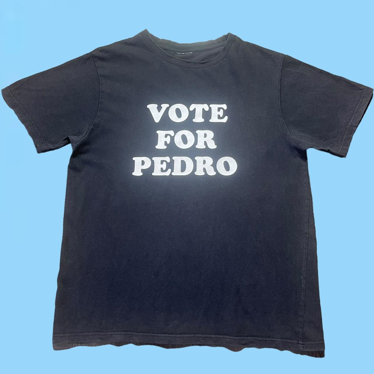 Vote for Pedro t shirt Black and white graphic... - Depop