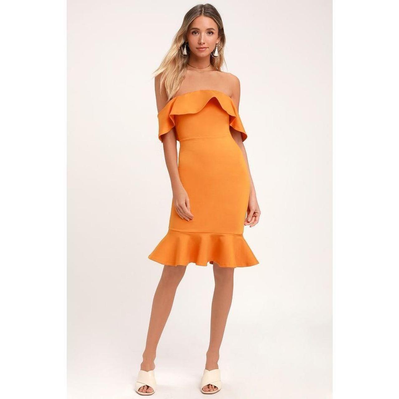 Orange sales dress lulus