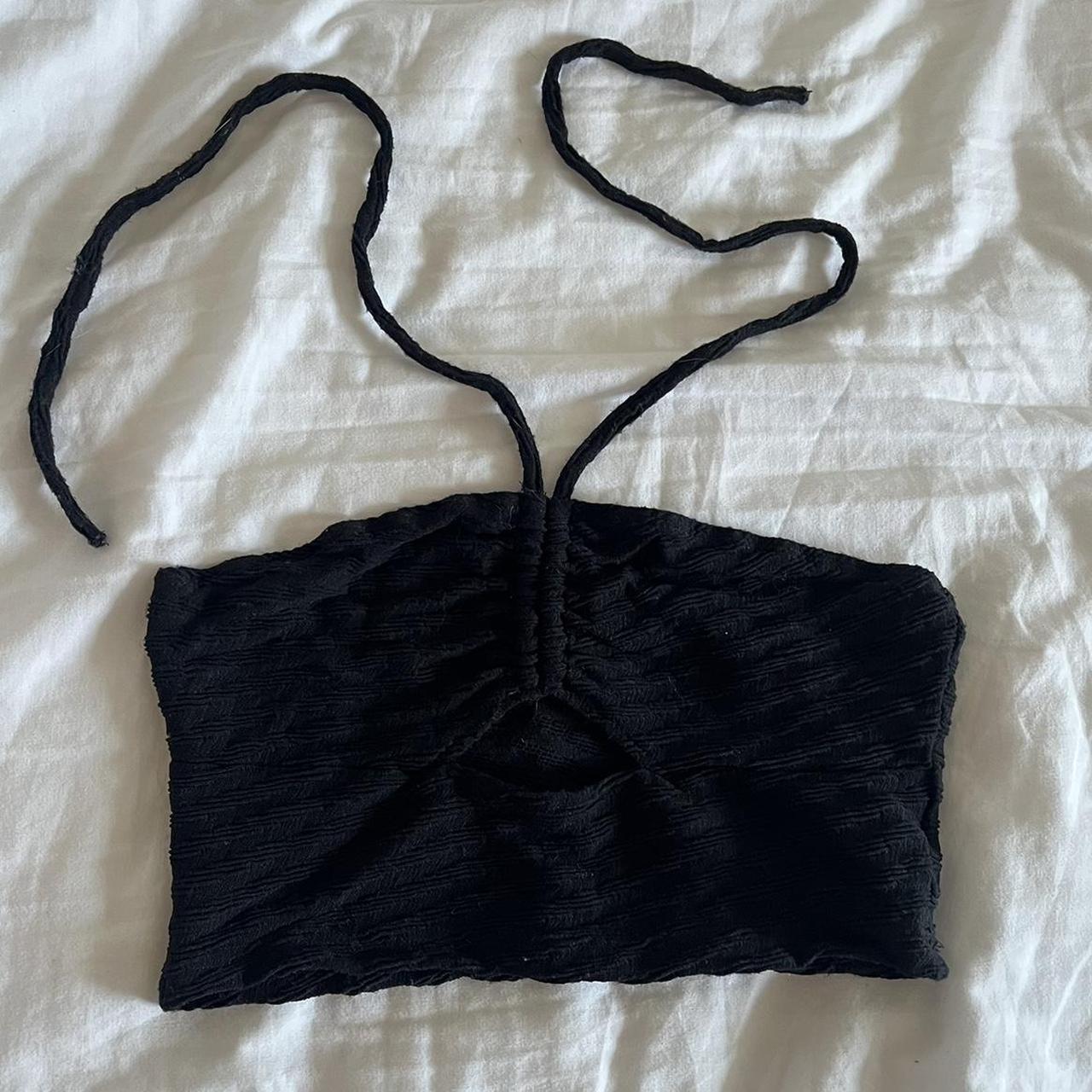 black going out cutout top! - super cute for parties... - Depop