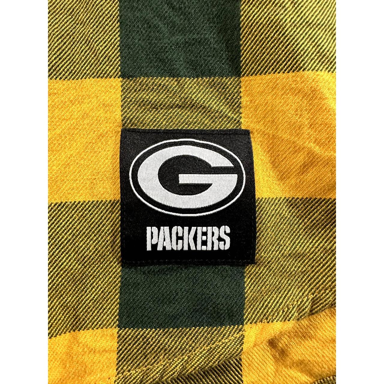 Levis Shirt Mens Small Green Bay Packers Plaid Flannel Green Yellow Football