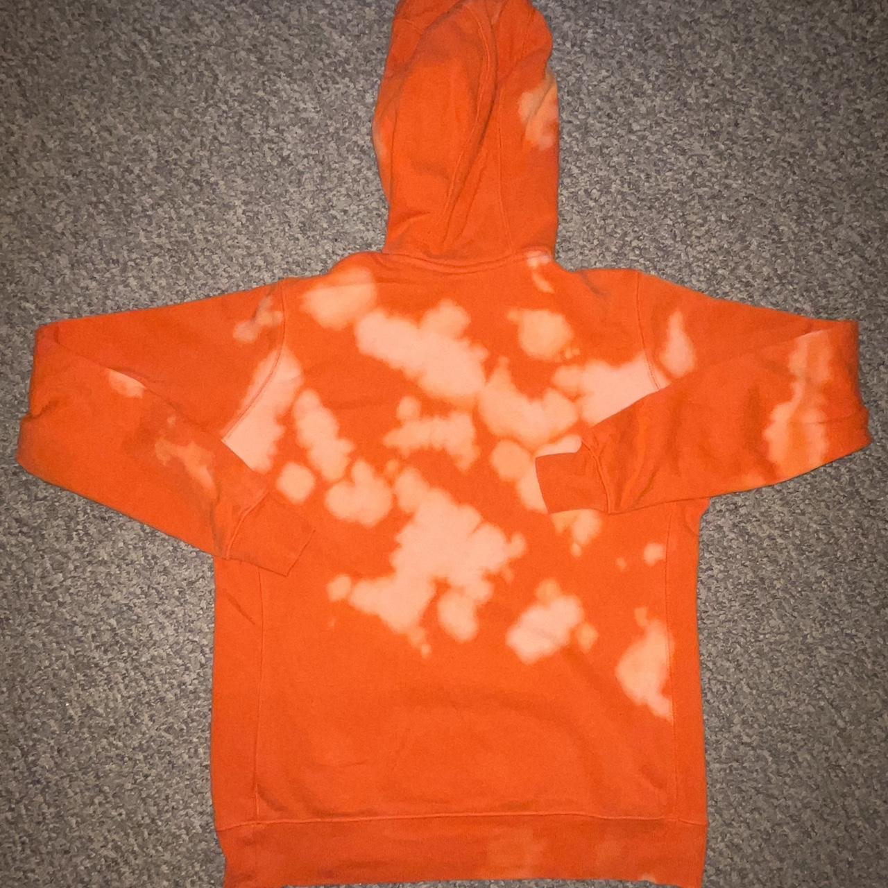 Nike Men's Orange and White Hoodie Depop