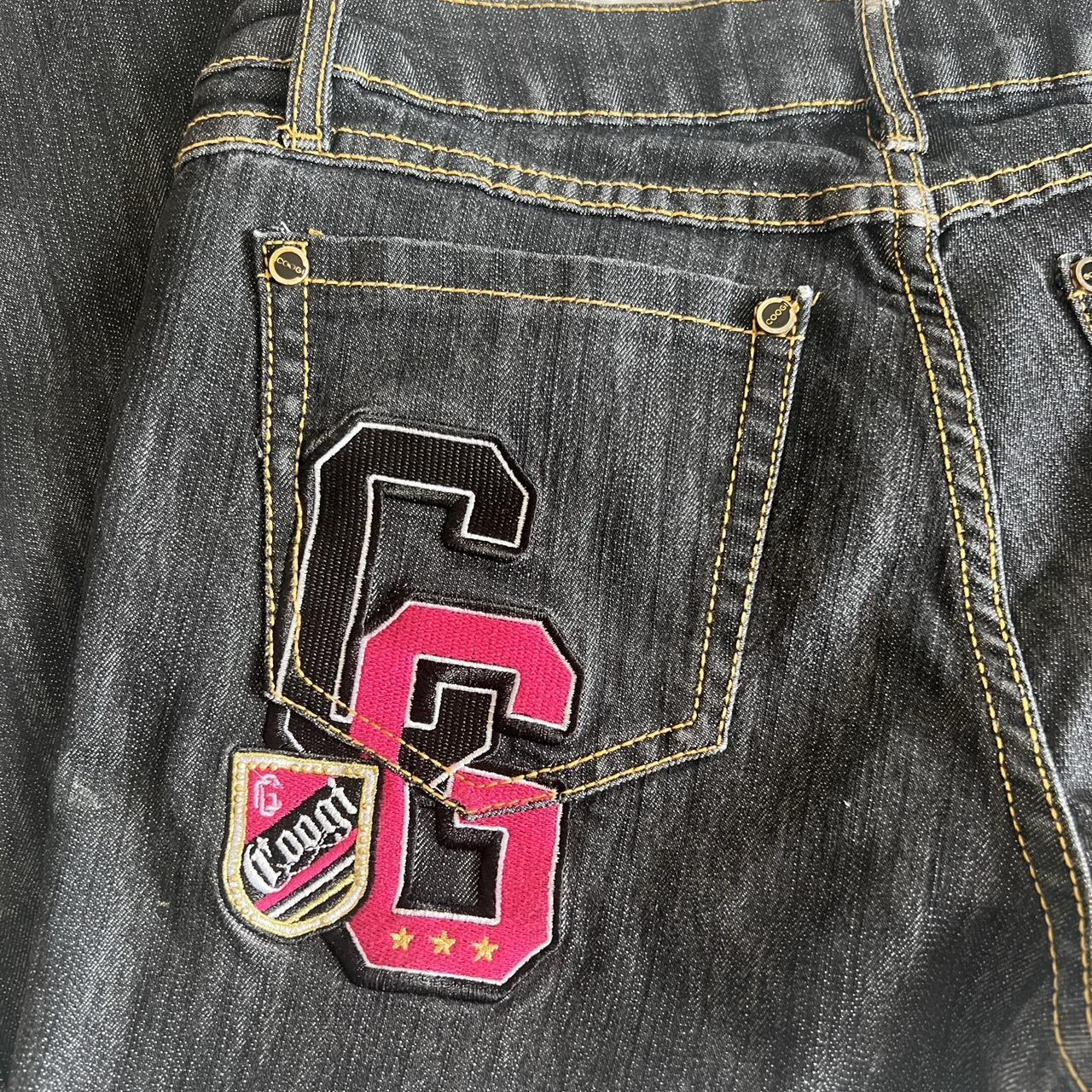 Coogi Women's Black and Pink Jeans | Depop