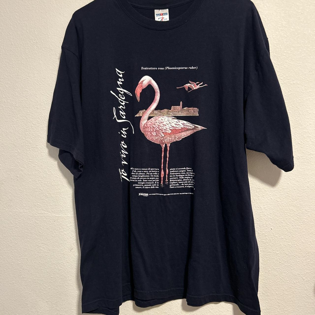 Flamingo T-shirt In good condition Size XL - Depop